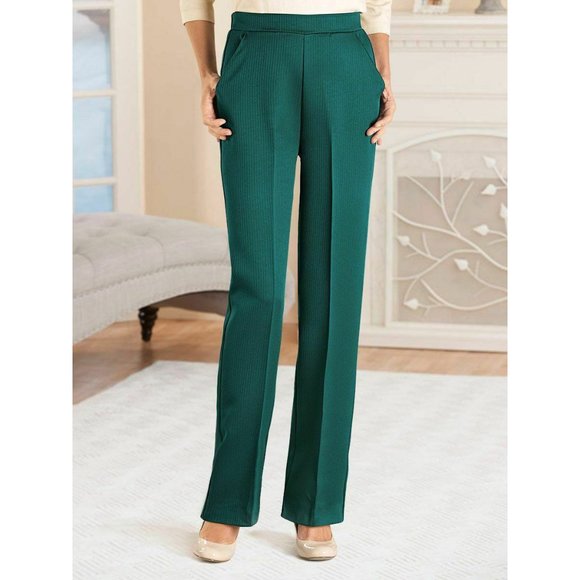 NWOT Salon Studio Stripe It Satin Stretch Pants - Picture 1 of 1